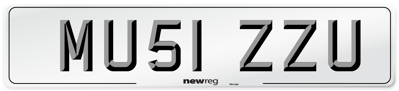 MU51 ZZU Number Plate from New Reg